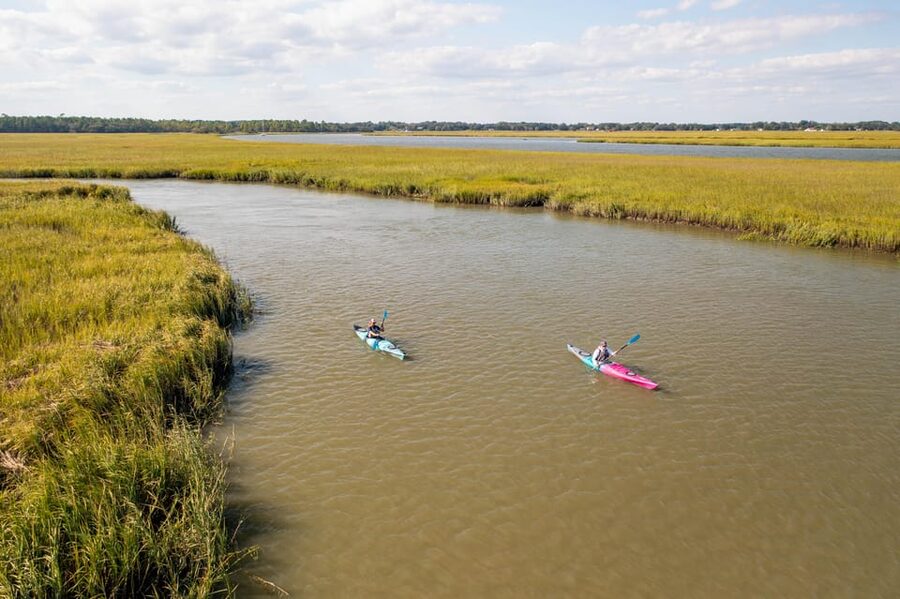 Charleston: Folly Beach Afternoon Kayak Dolphin Safari - Where You Start at Sea Monkeys: Getting Oriented Fast