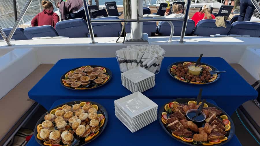 Charleston Harbor Mimosa Brunch Cruise with Brunch Bites - Palmetto Breeze Comfort: Shade, Seating, and Restrooms