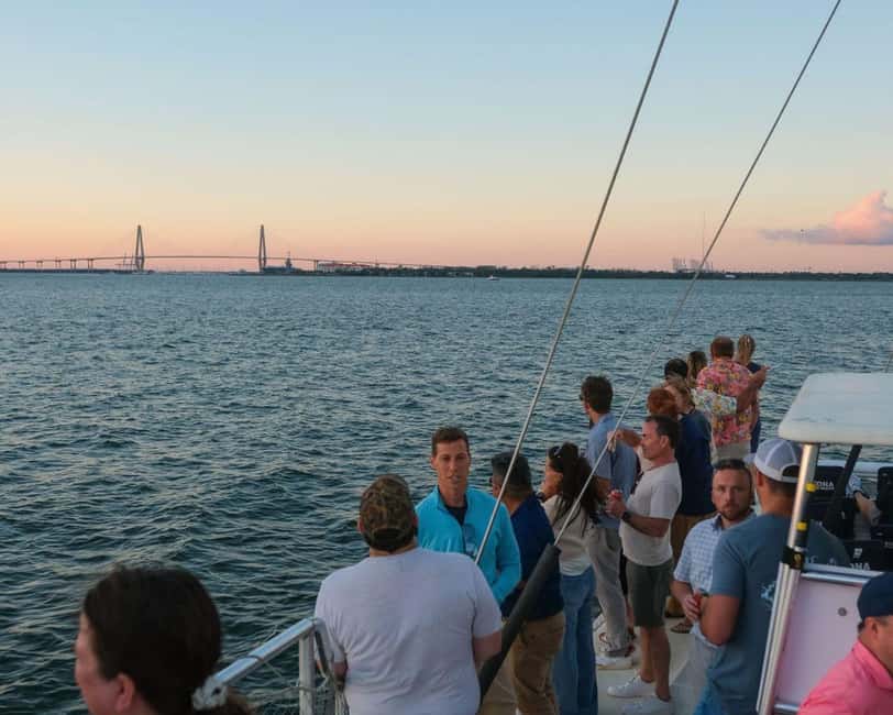 Charleston Harbor Sunset Cruise with Music & Onboard Bar - The Palmetto Breeze Catamaran: Open-Air Comfort and Real Restrooms