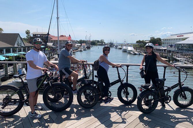 Charleston: Low Country and Shores E-Bike Tour - Old Village lanes with Spanish moss and estate homes