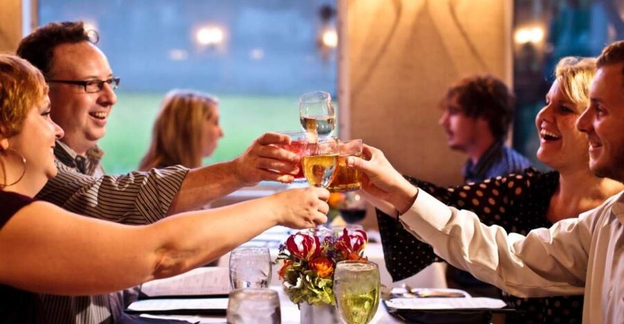 Charleston: Luxury Harbor Dinner Cruise - The Spirit of Carolina: a luxury harbor dinner setup you can actually enjoy