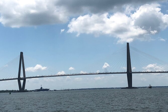 White point Battery and River Run through Charleston Harbor Boat - Meeting at Ashley Marina and Gliding Under the James Island Connector Bridge